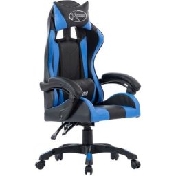 Fauteuil de jeux vidéo Bleu Similicuir Vidaxl Bleu