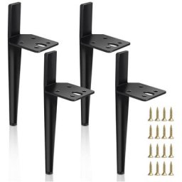Pieds de meuble Pieds de table en métal Fer Pieds de meuble Pieds d'armoire Pieds de socle-Noir