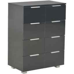 Vidaxl - Buffet Noir brillant 60x35x80 cm Aggloméré Noir