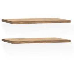 Pack 2 étagerès Melva chêne foncé 140cm
