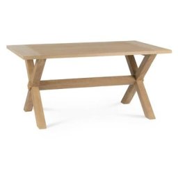 Table à manger en bois naturel 200x100x75 Wabi Home style rustique