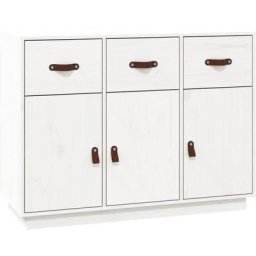 Buffet Blanc 100x40x75 cm Bois massif de pin Vidaxl Blanc