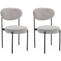 Wahson Office Chairs - Chaise Salle à Manger en Peluche de rizo Lot de 2 Chaise de Cuisine Moderne