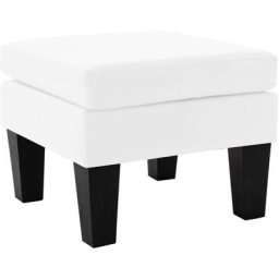 Repose-pied Blanc Similicuir Vidaxl White
