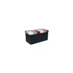 Coffre de rangement pliablePatchwork - 76,00 x 38,00 x 38,00 - Bleu