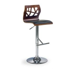 HL - blaise lot de 2 tabourets de bar 41 x 45 x 87-108 cm - Noir/Noyer - Noir/Noyer
