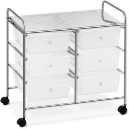 Physa - Chariot Coiffure Salon Beauté Spa 6 Tiroirs Coiffeur Professionnel Rangement 60L - Gris, ,