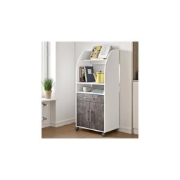 Desserte micro-onde jeanne blanc et béton - béton - Symbiosis