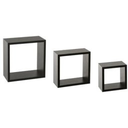 Five Simply Smart - Lot de 3 petites étagères Fixy cube - Tailles différentes - Noir - Livraison