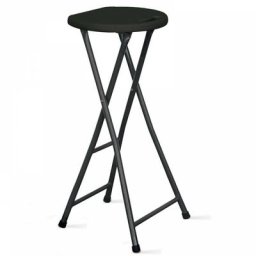 Lot de 10 tabourets hauts pliants noirs Rekkem Noir