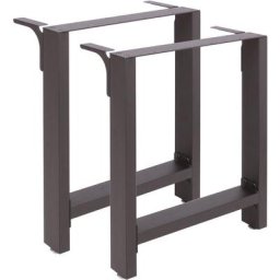 Pieds de table en Profil carré 70x72cm Noir Revêtement en poudre Piètement Meuble Support - schwarz