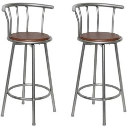 Tabourets de bar lot de 2 marron acier Vidaxl Marron