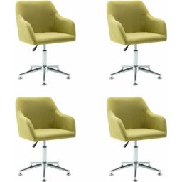 Chaises pivotantes à manger lot de 4 vert tissu Vidaxl Vert