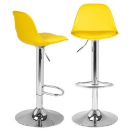 Lot de 2 tabourets de bar karl design jaune - Jaune