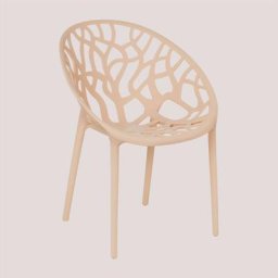 Chaise empilable Ores Sklum Brun Blé - Brun Blé