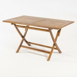 Table pliante en teck Rectangulaire 140x80 cm
