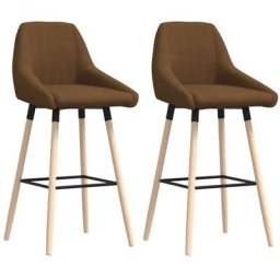 Tabourets de bar lot de 2 marron tissu Vidaxl Marron