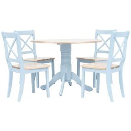 Ensemble de salle à manger 5 pcs Bois d'hévéa Gris et marron Vidaxl Grey and brown