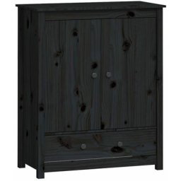Vidaxl - Buffet Noir 83x41,5x100 cm Bois massif de pin Noir