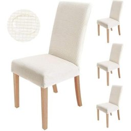 Lot de 4 Housses de Chaise Extensibles Universelle -de chaise en stretch Housse de chaise élastique
