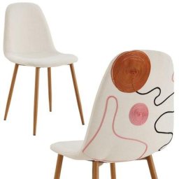 Chaise Poesie Pieds Metal Imitation Bois