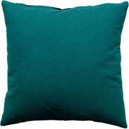Enjoy Home - Coussin carré déhoussable lola 100% coton fermeture par zip - 60 x 60 cm uni emeraude