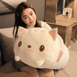 Oreiller en peluche pour chat, oreiller de corps en peluche pour chat chaton doux, 23 cm-HARRY