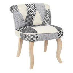 Fauteuil Patchwork Eleonor Gris Home Deco Factory
