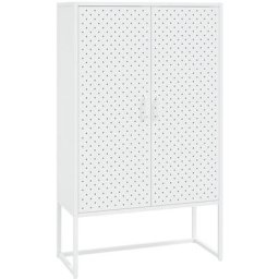 Buffet haut Blanc 80x35x135 cm Acier vidaXL - Blanc