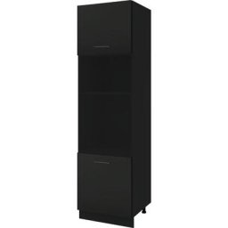 Colonne de cuisine pour micro-onde et four encastrable Lovia Noir Mat 2 portes l 60 cm Type de