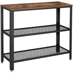 Vasagle Table de console, Table d'appoint, Buffet, avec 2 Étagères en treillis, pour salon,