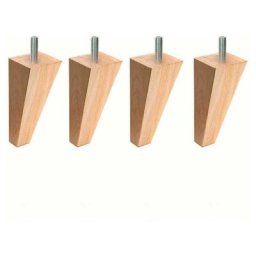 Pieds effilés et canape tapi 15 cm filetage métrique 10 4 pieds en bois de hêtre