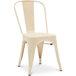 Chaise de salle à manger Stylix design industriel en Métal mat - Nouvelle édition Crème - Acier