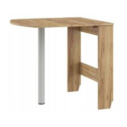 Table à manger semi-ovale pliante couleur Or Artisan 81x80cm modèle:HOMNI 6 Table pliable papillon