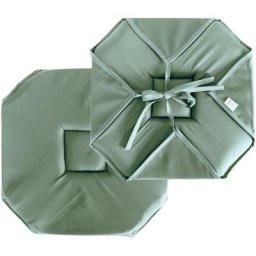 Homemaison - Galette de chaise à rabats et nouettes Argile 40 x 40 cm - Argile