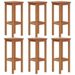 Tabourets de bar lot de 6 bois massif d'acacia Vidaxl n/a