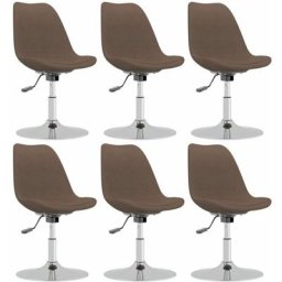 Chaises pivotantes à manger lot de 6 taupe tissu Vidaxl Taupe