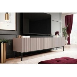 Meuble tv Bobochic Meuble tv 200 cm kasha Pieds noir Rose - Rose