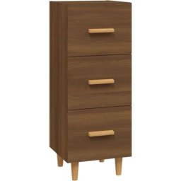 Buffet Chêne marron 34,5x34x90 cm Bois d'ingénierie Vidaxl Chêne marron