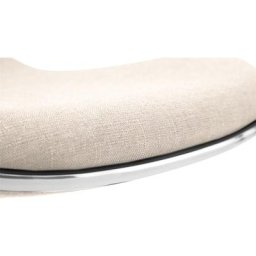 CLP - Tabouret de bar Shanghai tissu avec pied en métal beige Noir