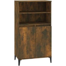 Buffet haut Chêne fumé 60x36x110 cm Bois d'ingénierie Vidaxl Chêne fumé