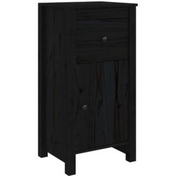 Buffet Noir 40x35x80 cm Bois massif de pin Vidaxl Noir