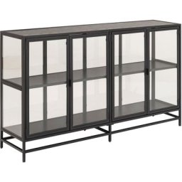 Ebuy24 - Sea Vitrine, 2 portes vitrées, noir. - Noir