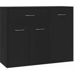 Buffet Noir 88x30x70 cm Aggloméré Vidaxl Noir