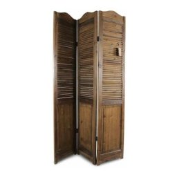 Paravent Bois 3 Panneaux 40.5x2.5x187.5cm - Marron - Marron