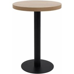 Table de bistro Marron clair 60 cm mdf Vidaxl Light brown and black