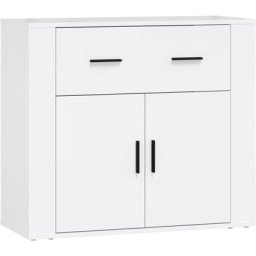 Buffet Blanc brillant 80x33x70 cm Bois d'ingénierie Vidaxl Blanc brillant