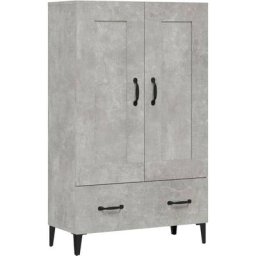 Buffet haut Gris béton 70x31x115 cm Bois d'ingénierie Vidaxl Gris béton