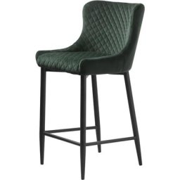 Otis Tabouret de bar en velours, vert. - Verte