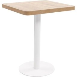Table de bistro Marron clair 60x60 cm mdf Vidaxl Light brown and white